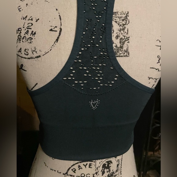 Betsey Johnson Bra Performance Racerback Fitness Sports Jade Teal Size Medium - Picture 9 of 13